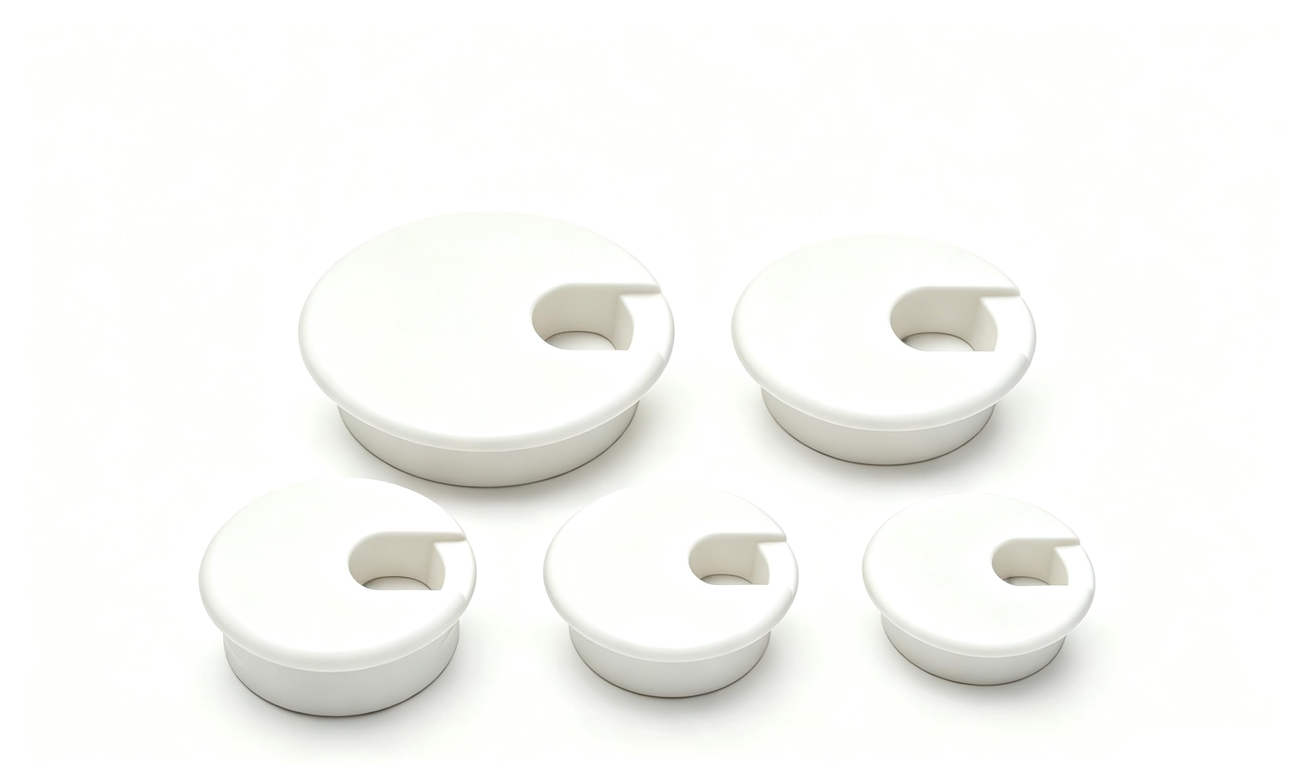 Desk Grommets - 5 Pack Black Cable Covers -9