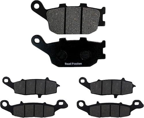 Road Passion Pastillas de freno semimetálicas delanteras y traseras para V 400 (03-05) / SV 650 (03-15) / GSF 650 (05-06) / GSR 750 L/AL (11-14) /