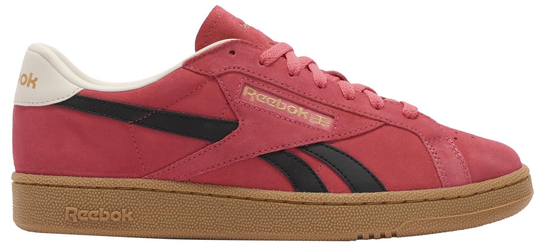 Reebok Men's Club C Grounds UK Trainers, Sunsetcoral Black Gum, 35 EU