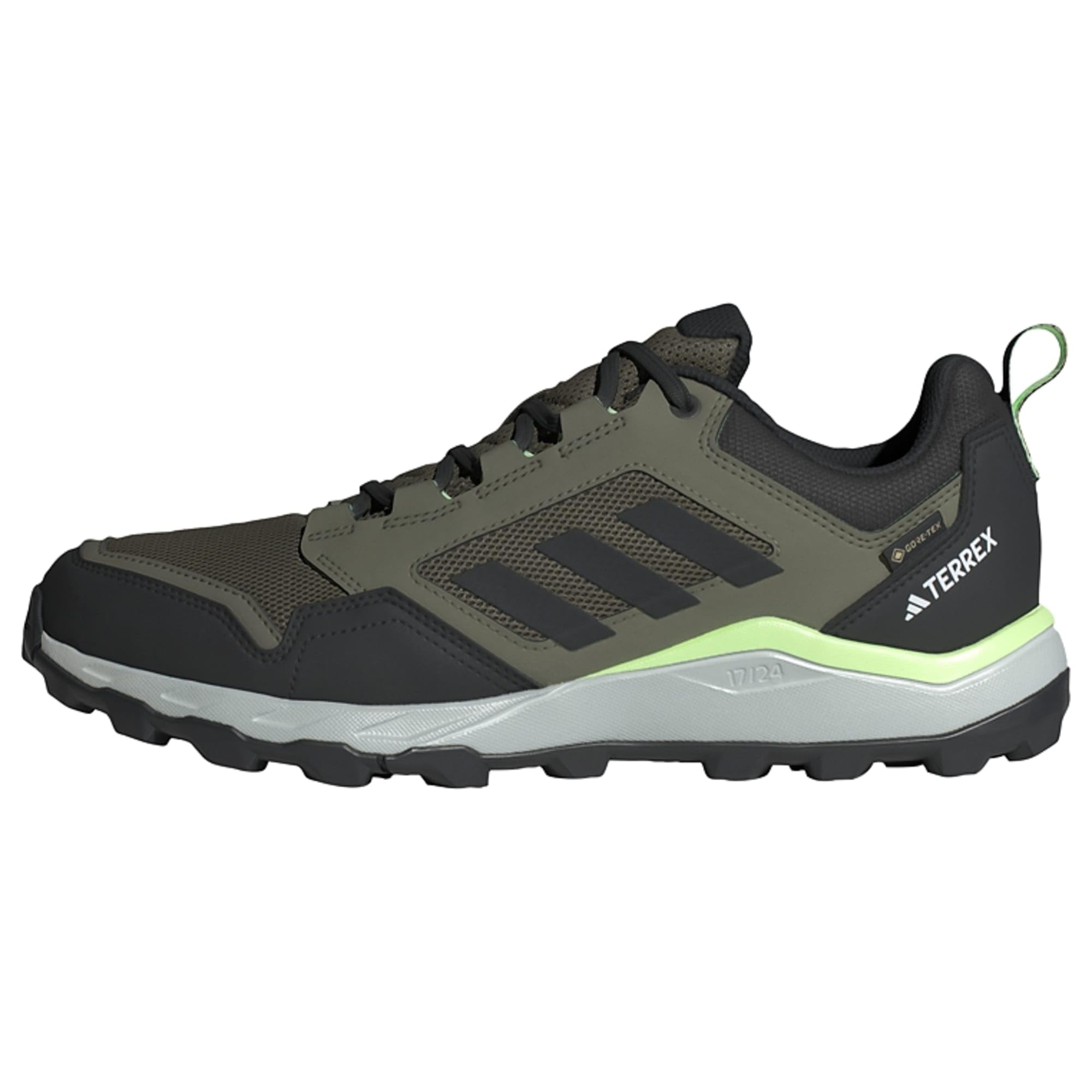 adidas Herren Tracerocker 2.0 GORE-TEX Trail Running Shoes, Olive Strata / Core Black / Green Spark, 48 EU