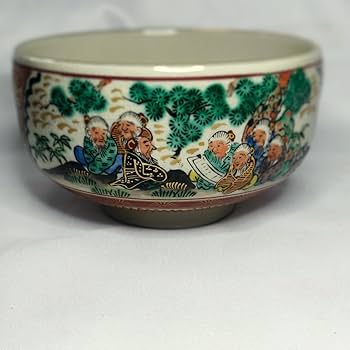 九谷焼 庄三風額面錦絵茶碗 用心箱 抹茶碗 抹茶茶碗 茶道具 茶器 食器 茶盌 九谷焼 庄三風額面錦絵茶碗 用心箱 抹茶碗 抹茶茶碗 茶道具 茶器