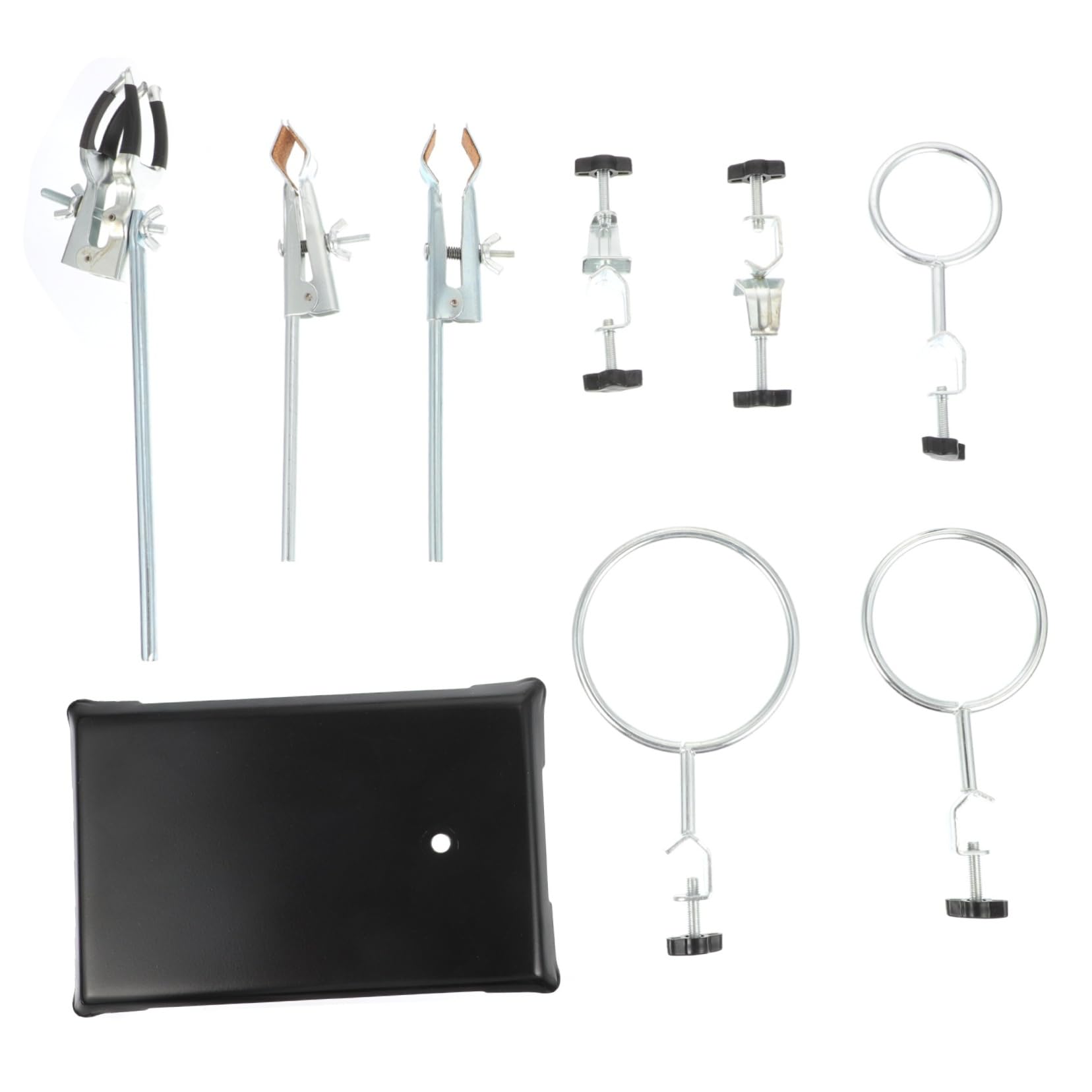 Laborständer aus Eisen 60cm Silber mit 6 Halterungen