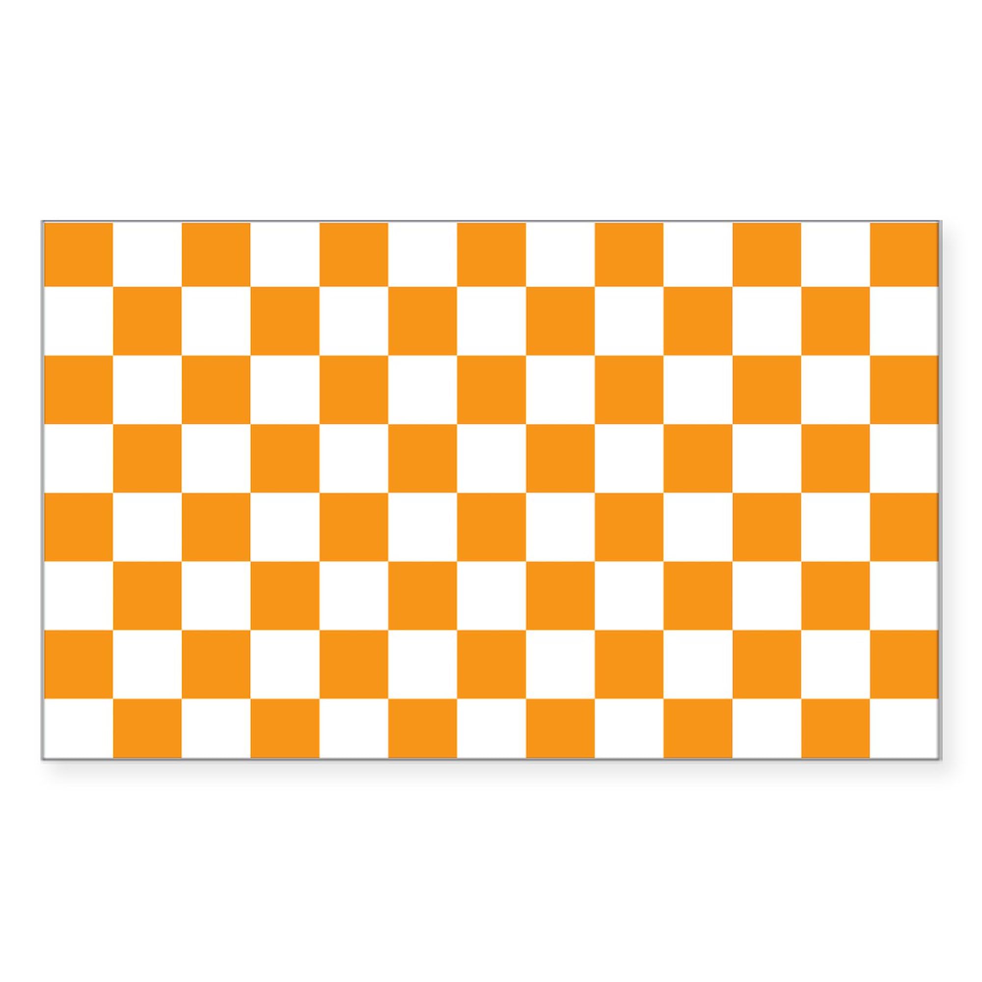 Orange Checkerboard Hood Graphics Orange Retro Psychedelic