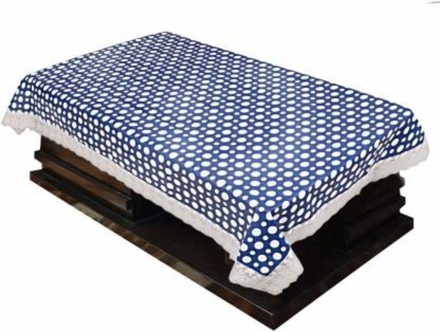 ZITIN Blue Bindi Design Dining Table Cover | BLUE BINDI DESIGN DINING TABLE COVER-image-14