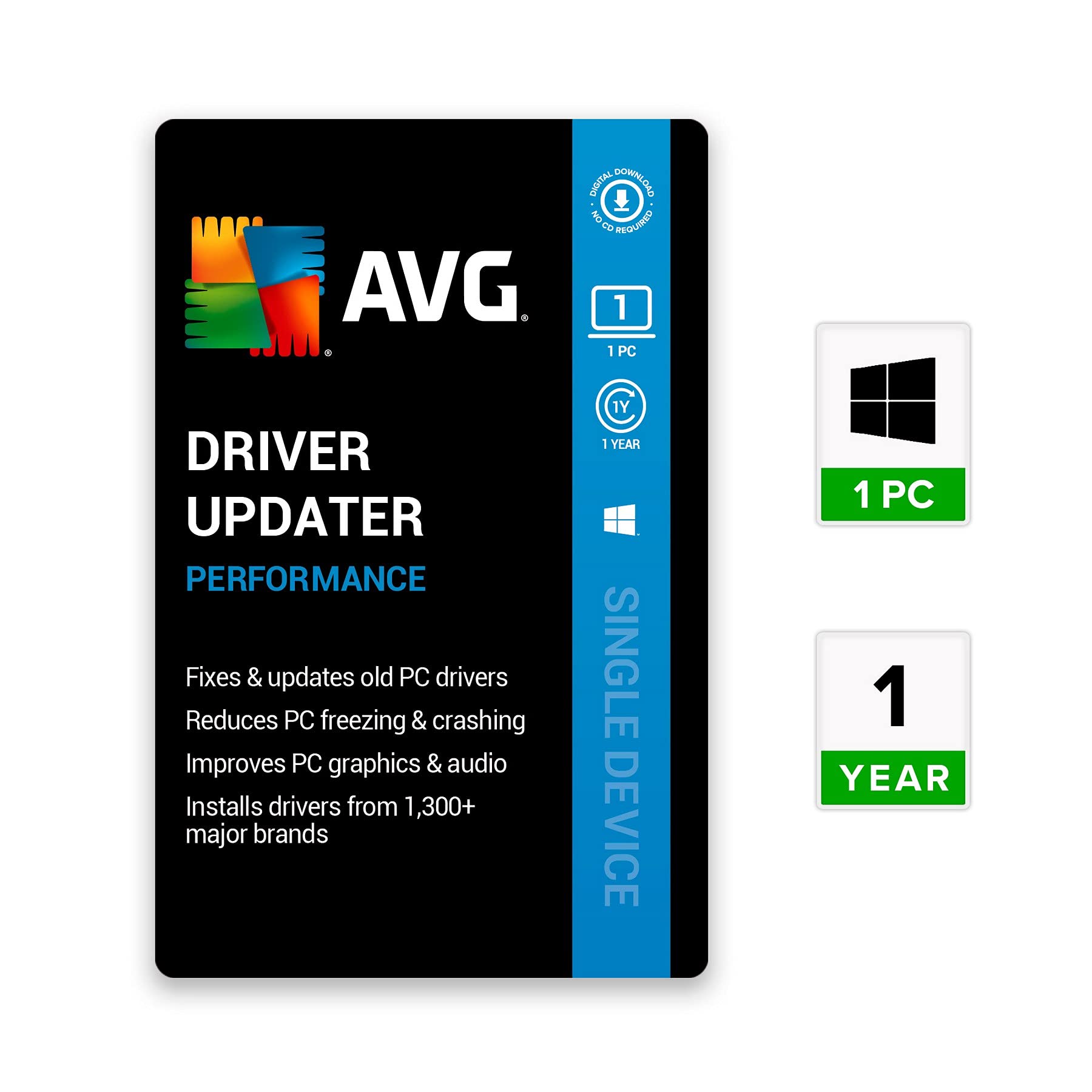 AVG Driver Updater | 1 Device 1 Year | Windows PC | Automatically updates your devices drivers | Email Delivery in 2 Hours. (B08T2XCJRY) Amazon Price History, Amazon Price Tracker