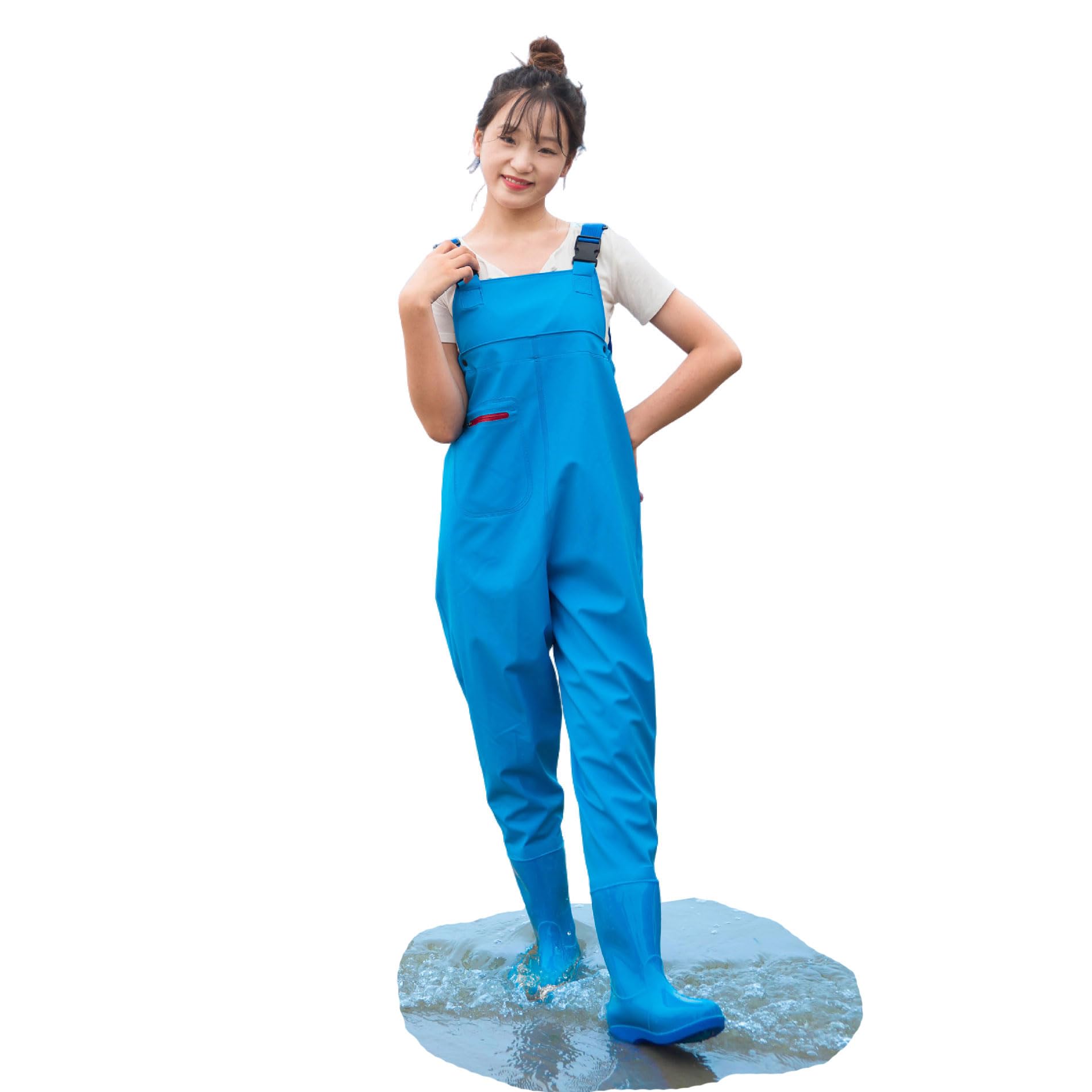 Women Hunting Chest Waders With Boots,Fishing Waders With Pockets With Belt,Wading Pants Crosswater,Waterproof,Breathable,for Fly Coarse Sea Fishing,Leisure,Gardening,Outdoor Hunting
