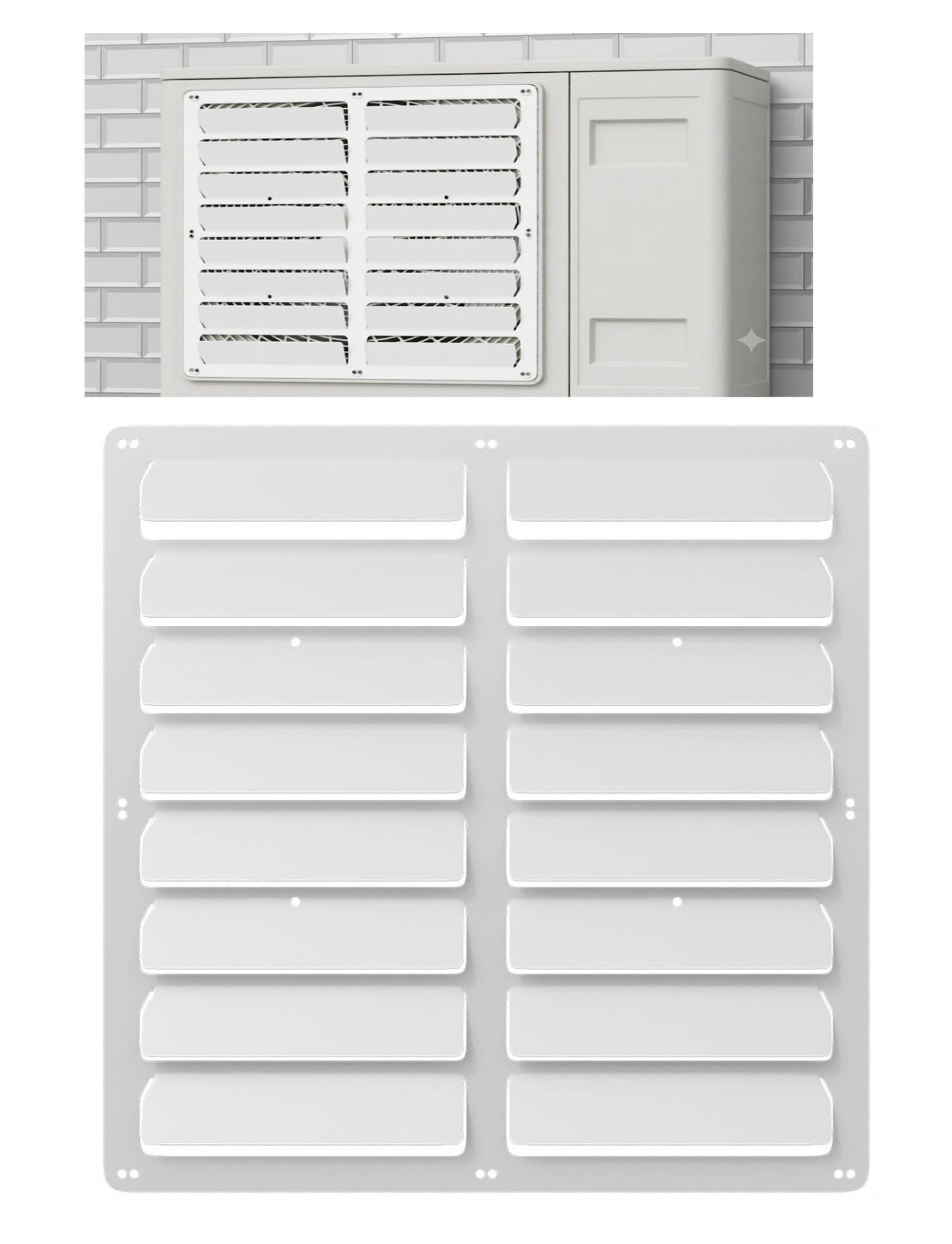 Zewnętrzny deflektor wiatru AC Unit Split Air Deflector Fence dla efektywności energetycznej, ochrony przed warunkami atmosferycznymi i ulepszonego przepływu powietrza, łatwa instalacja