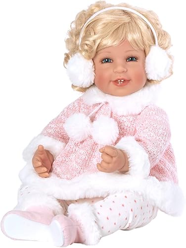 Miniatura 1 de Adora Muñeca de bebé realista de invierno Wonder Toddler Doll  20 pulgadas, vinilo suave CuddleMe, pelo rubio claro, ojos azules