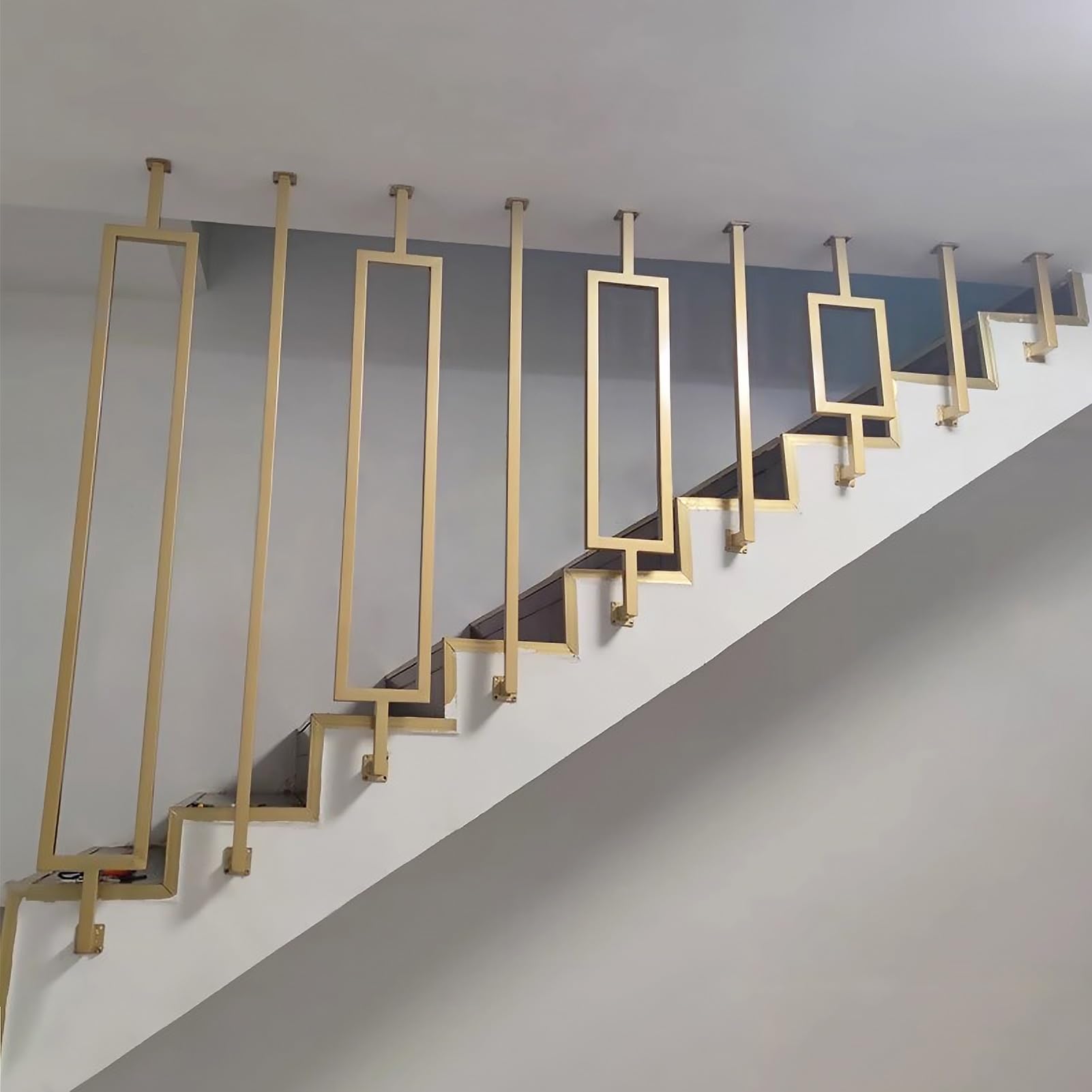 Garde-corps d'escalier en fer forgé doré 30-150 cm plafond protection L