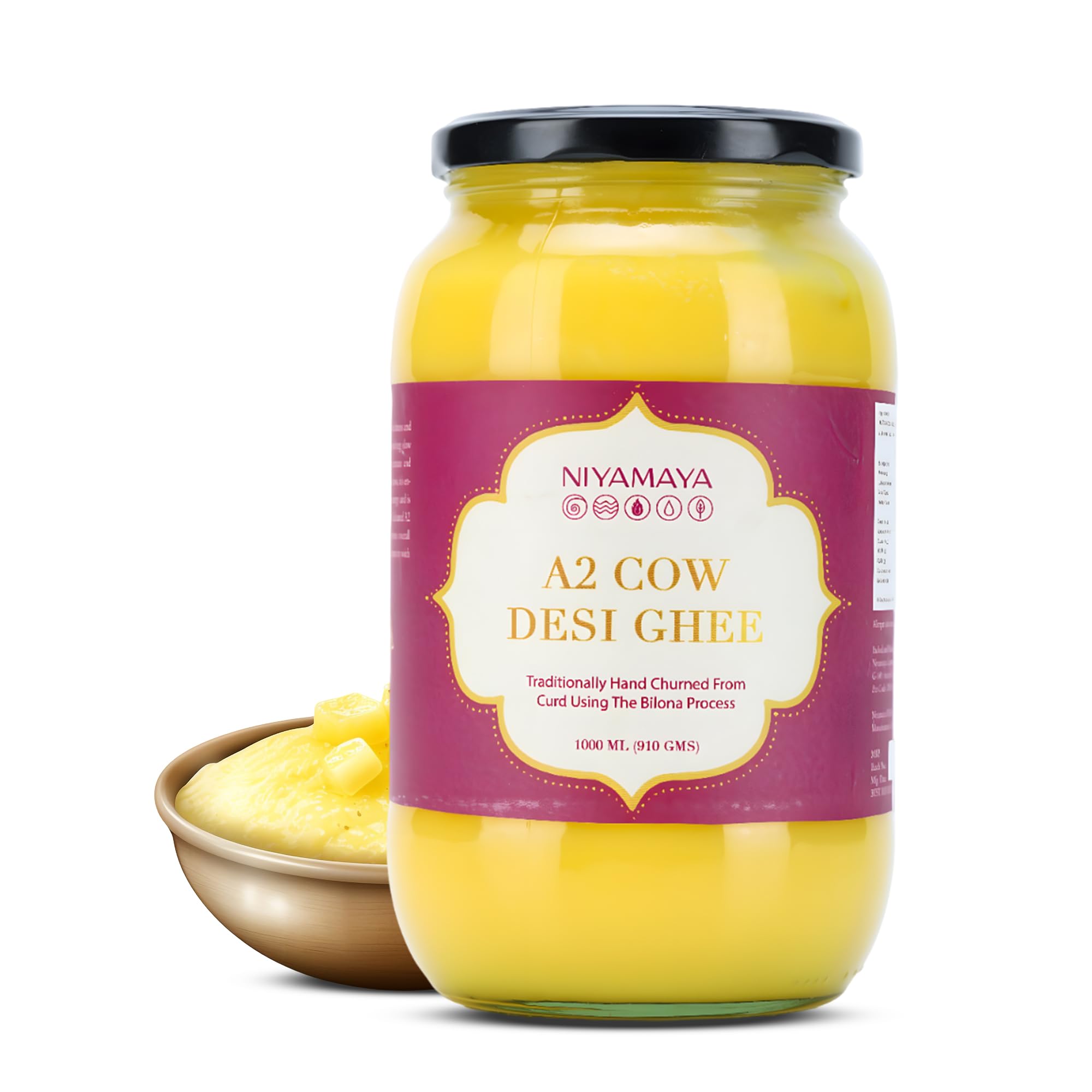 NIYAMAYA A2 Desi Cow Ghee | 1000ml | No Preservatives | 100% Pure and Premium | Cultured Desi Cow Ghee | Bilona Curd Churned | Perfect Aroma & Danedar Ghee | Grass Fed A2 Milk Certified Ghee (B0D1PCSV9W) Amazon Price History, Amazon Price Tracker