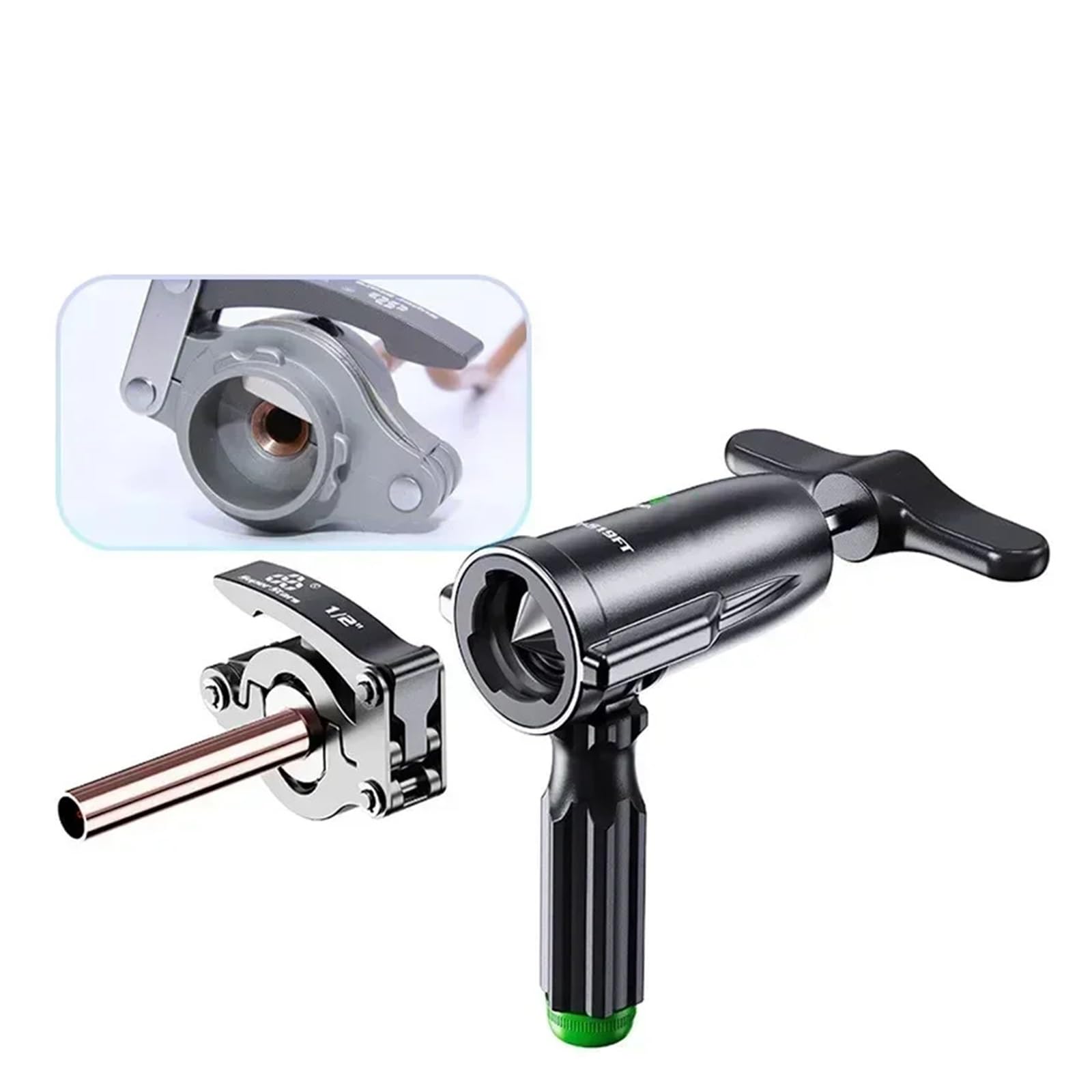 Espansore per tubi, Tubo di rame ST-519 Trapano elettrico manuale Doppio divaricatore Divaricatore Tubo di svasatura Espansione Tubo Espansore