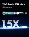 Cudy BE3600 Wi-Fi double bande 7 Routeur, vitesse de foudre, 2.5G Connectivité multi-gig, couverture d'Extrême-Eaching, lisse et stable, WR3600H