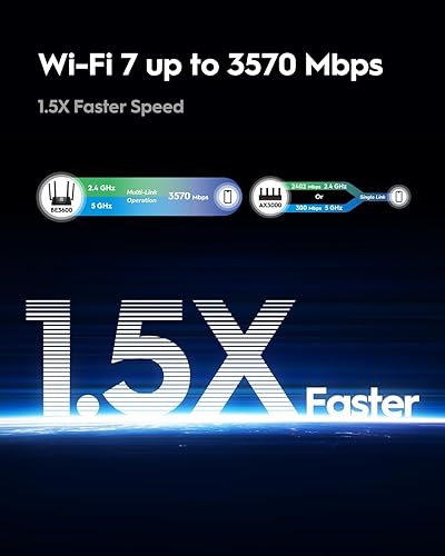 Miniatura 6 de Cudy Enrutador Wi-Fi 7 de doble banda BE3600, velocidades ultrarrápidas, conectividad multiconcierto de 2.5G, cobertura de gran alcance, suave y