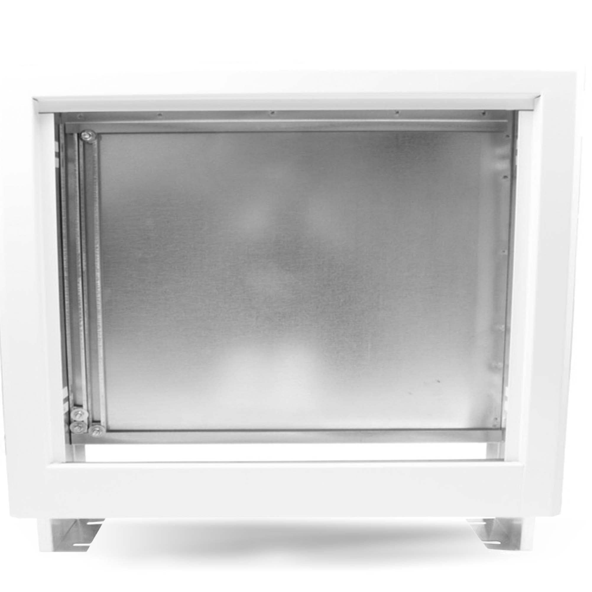 Verteilerschrank Für Fußbodenheizung - Aufputzgehäuse Aus Stahl, Weiß Pulverbeschichtet, Für 6-8 Anschlüsse, Einfacher Zugang