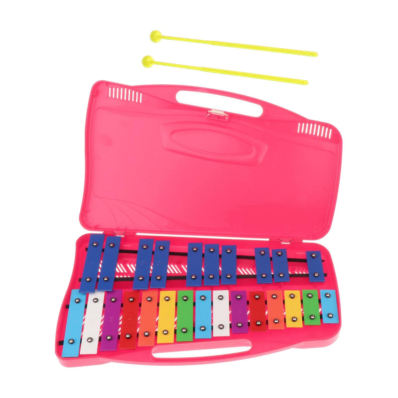 Xilofono a 25 Note per Bambini, Strumento Musicale con Custodia E Due Bacchette, Glockenspiel Perfettamente per Adulti, Principianti, Regali, Rosa
