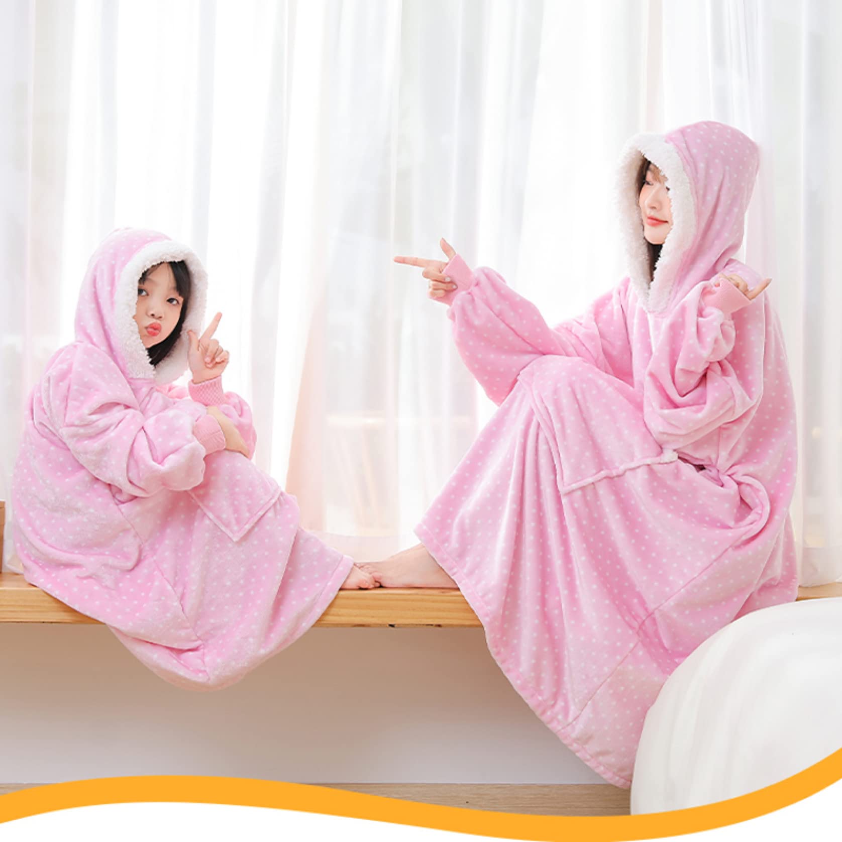 うさぎさん専用① Amazon｜SCTX 着る毛布 レディース 100*90cm ポンチョ もこもこ