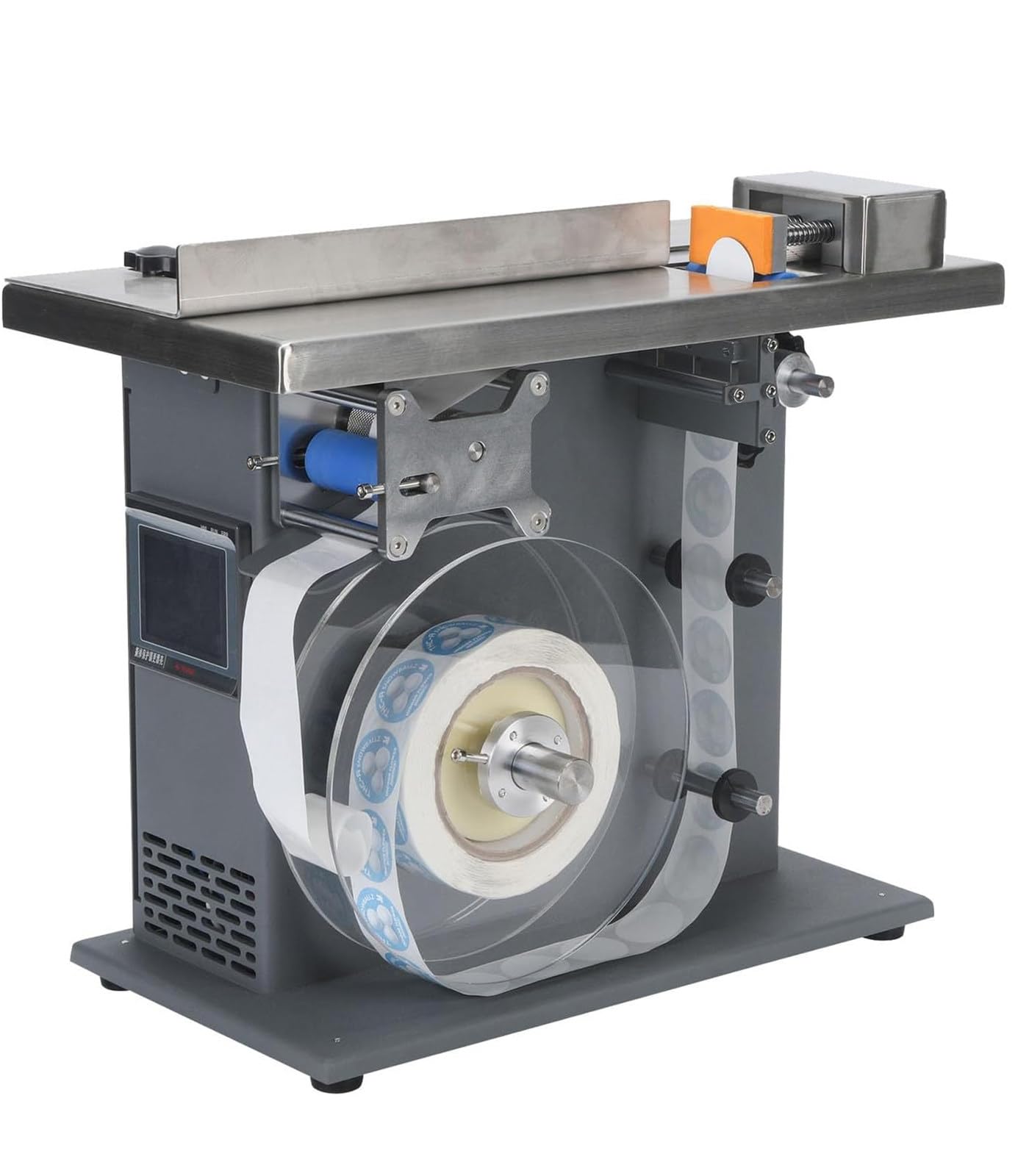 ZHIGUANYUN Semi-Automatic 90° Corner Labeling Machine, Right Angle Label Applicator, Tamper-Evident Sticker Machine 110V-25–30mm(0.98–1.18in)