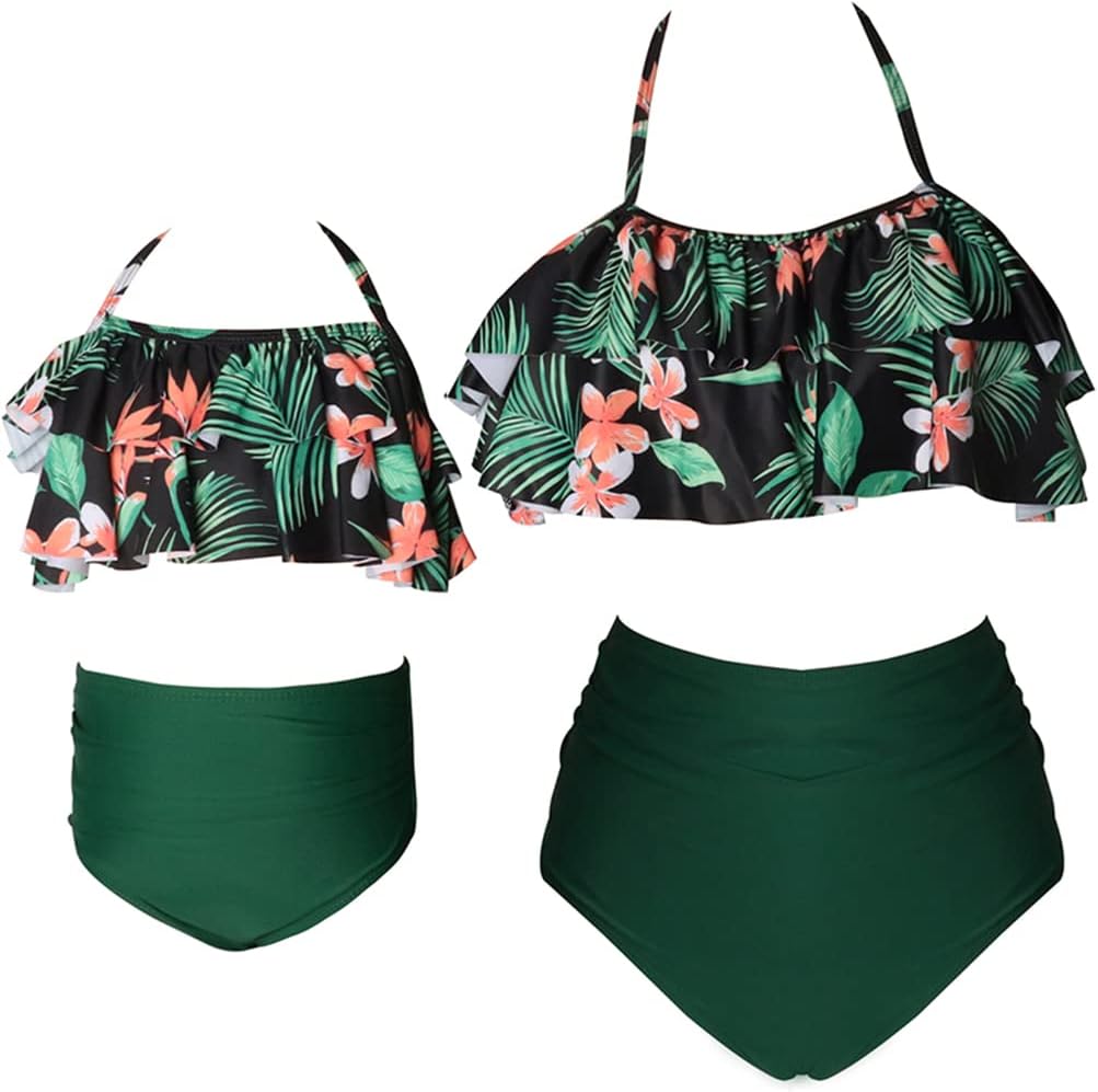 Amazon.com: OMZIN Mom and Me Matching 2 Piece Swimsuit Painted