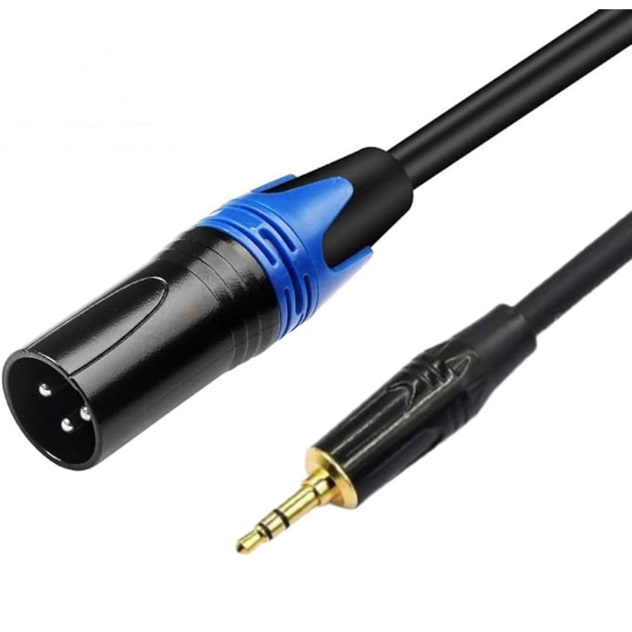 3.5mm to XLR Cable, Unbalanced 1/8 inch Mini Jack TRS Stereo Male to XLR Male Microphone Audio Cable -(3meter/10ft) Black-picture-26