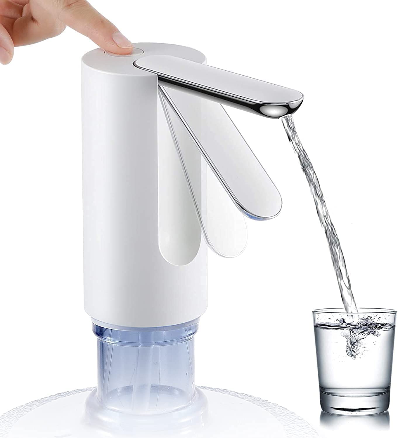 e World 5 Gallon Foldable Water Dispenser with Digital Display - Automatic Electric Gallon Water Bottle Pump, USB Charging Pump for Home, Office & Outdoor.