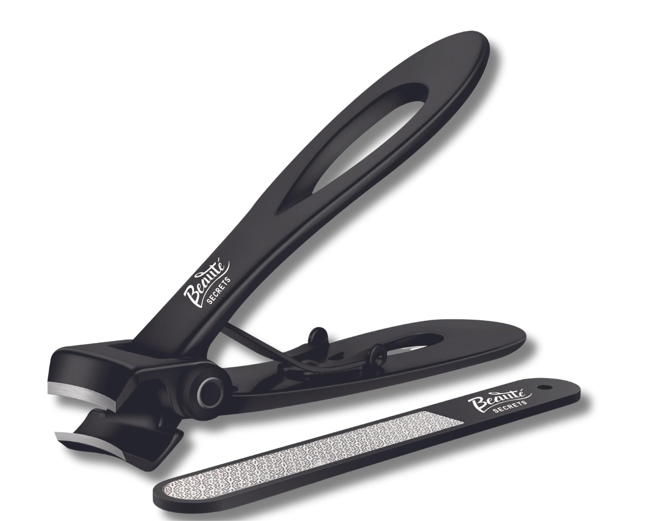 Beauté SecretsNail Cutter for Men Toe Nail Cutter for Thick Nails Cutting Clipper Trimmer for Women Wide-Opening Sharp Jaws Stainless Steel Large Nail Clippers Set with Nail File