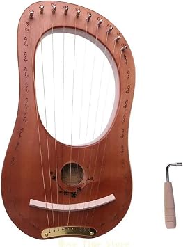 Lap Harp 10-String Practice Harp Small Lyre Gift for Professional Beginner for Beginners