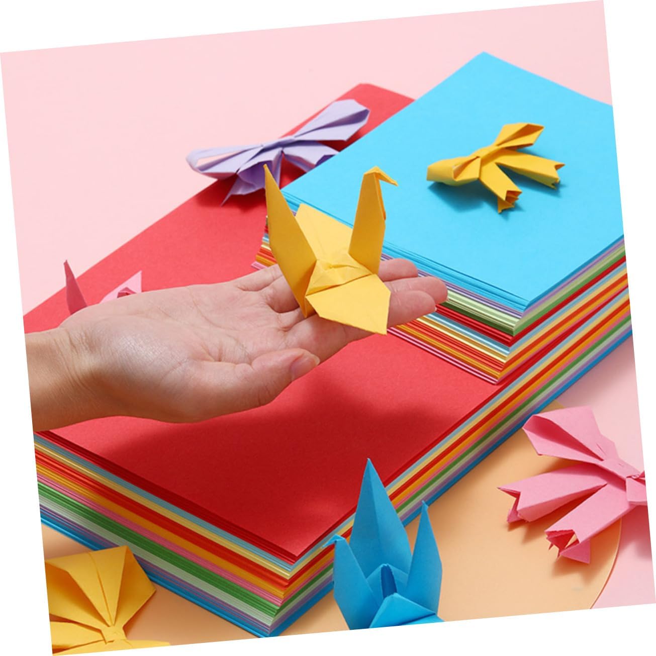 Angoily 60sheets Origami Paper Craft Paper for Boy Girl Safe Materials for Creative Projects for Art School and Fun Activities