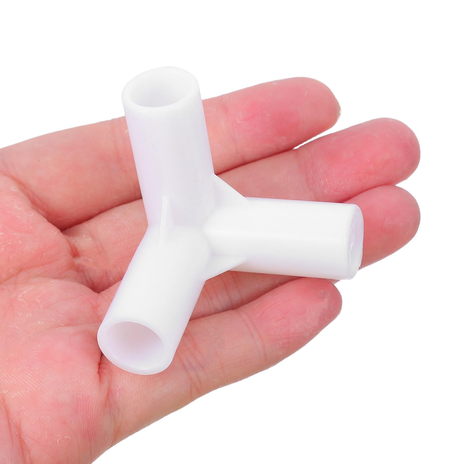 Kichvoe Conectores para Armario de Tela, 20 Piezas, Plástico Blanco, Unión de 3 Vías, Montaje Sencillo para Barras de Ropa y Dormitorio