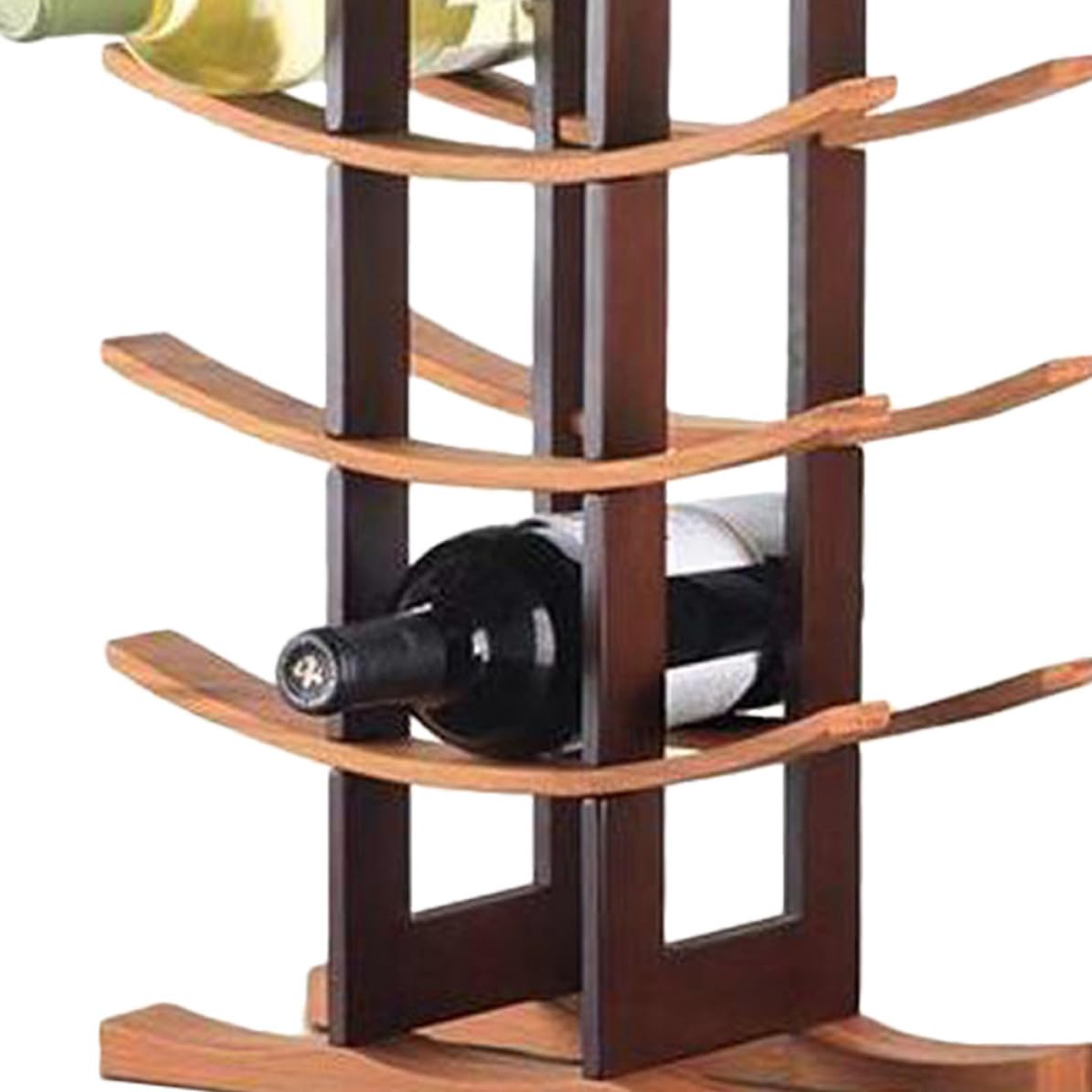 Luxshiny Présentoir à Vin Décoratif en Bambou pour Bouteilles, Marron