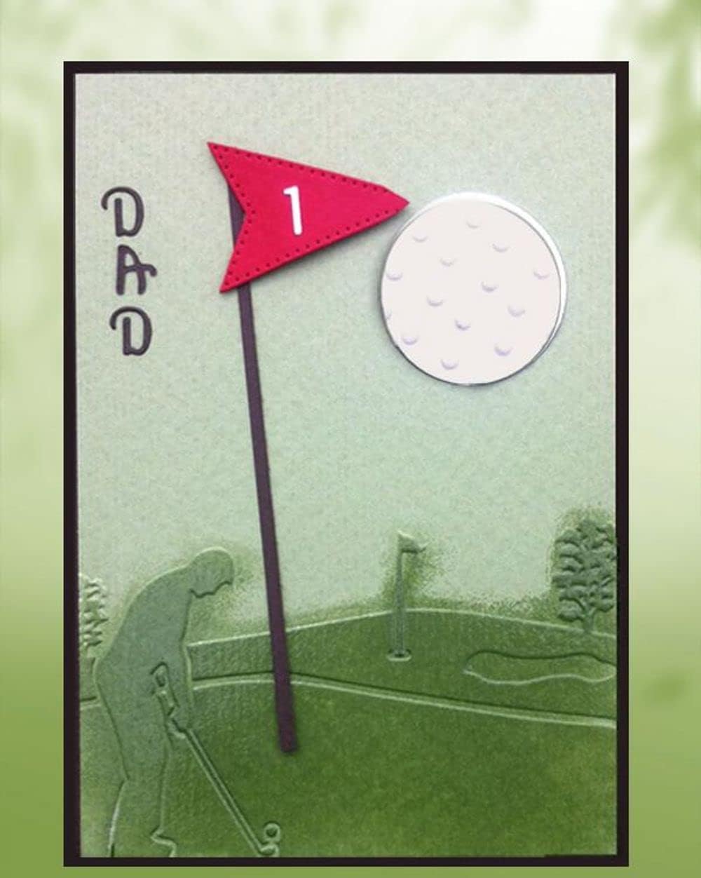 Ecstasy Crafts Golfing Day Embossing Folder, 5 x 7