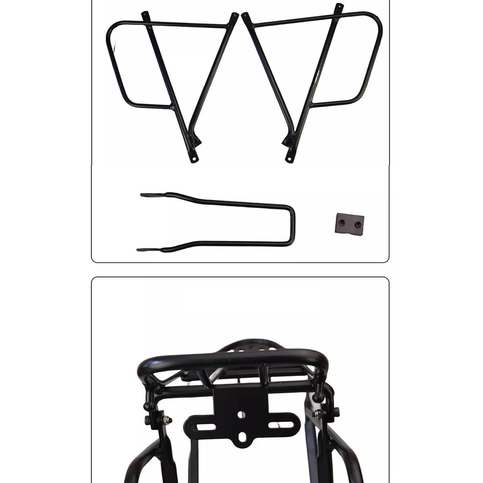 Portabici posteriore, portabagagli per bicicletta, supporto per bicicletta posteriore | metallo robusto,Supporto per attrezzature per il trasporto turistico, accessori per ciclismo per lunghi viaggi su strada e