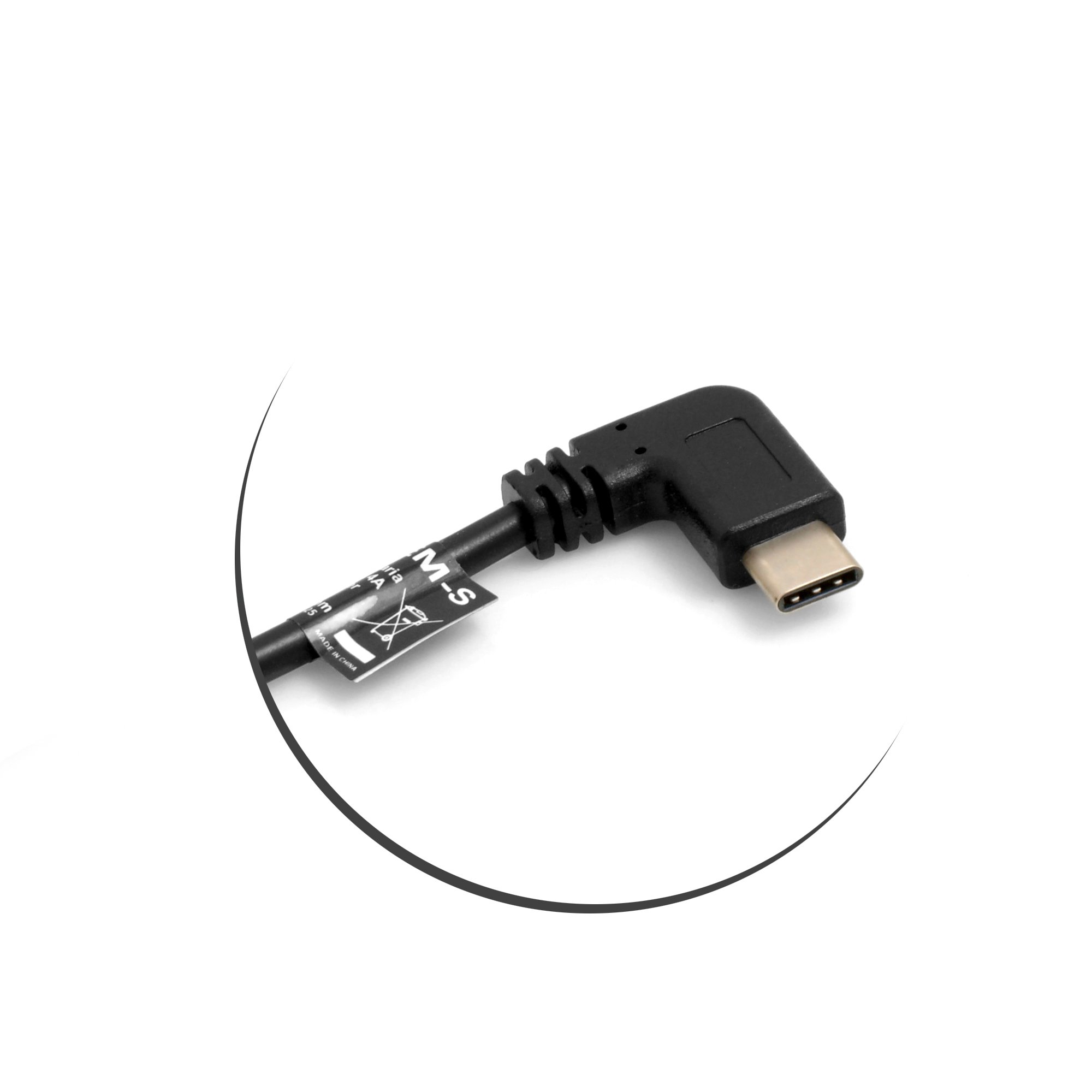 System-S Kabel USB 3.1 C kątowy do Micro USB - kierunek ładowania USB C na Micro USB