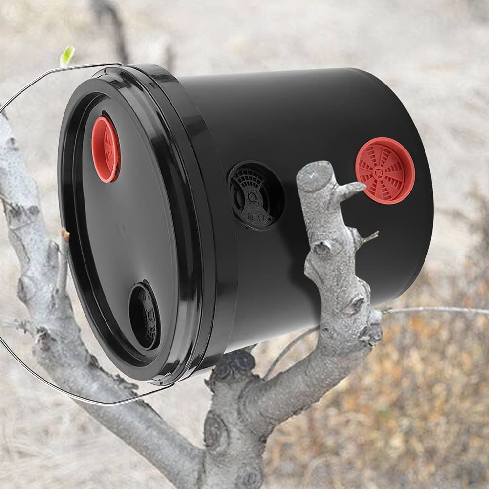 Colector de Abejas, Trampa para Insectos Colgante, Cesta de Abejas Ecológica para Jardín, Material PP, Negro