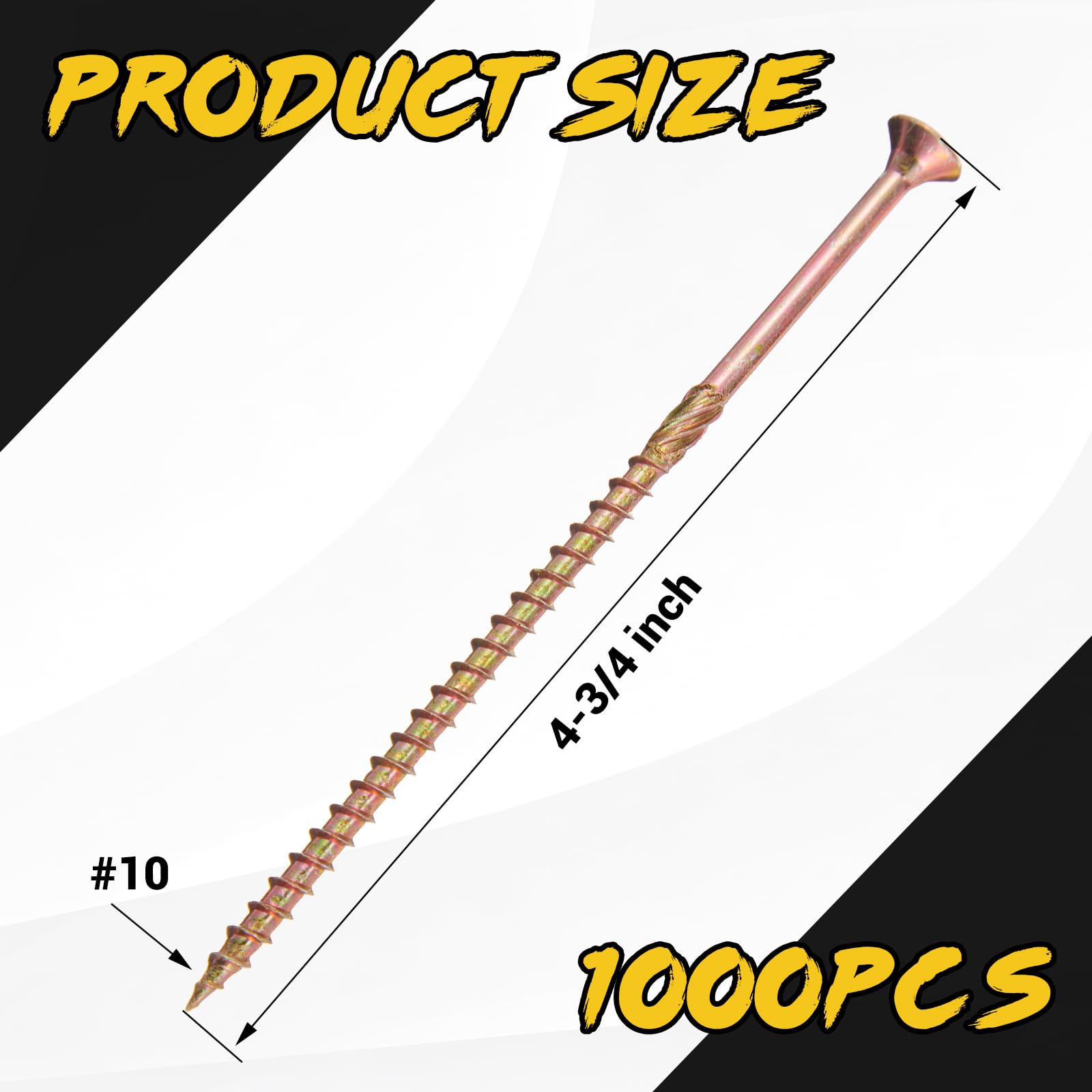 Blulu 1000 tornillos multiusos para cubierta, exterior revestido, tornillos de madera para cubierta con revestimiento protector para construcción, reparación
