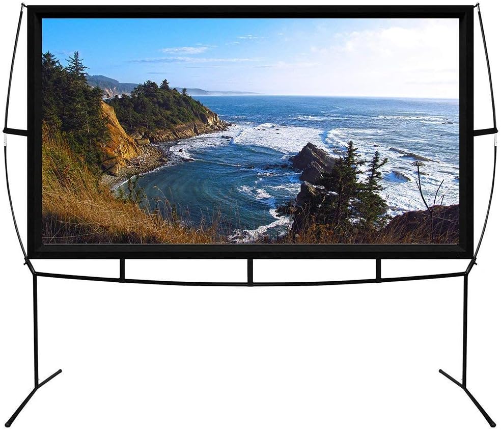 Outdoor Movie Screen, Portable Projector Screen with Stand,100 inch Projector Screen, Indoor Portable Movie Screen