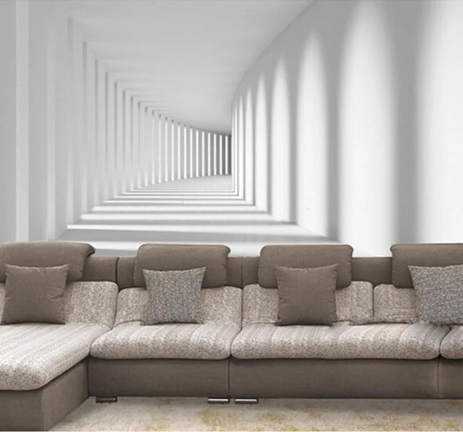 Xlming 400Cm×280Cm(B×H) Minimalist Abstract Three Dimensional Corridor Spatial Extension 3D Wallpaper Luxury Home Dining Decor Paste Sofa Living Room The Wall For Bedroom Mural-400Cm×280Cm