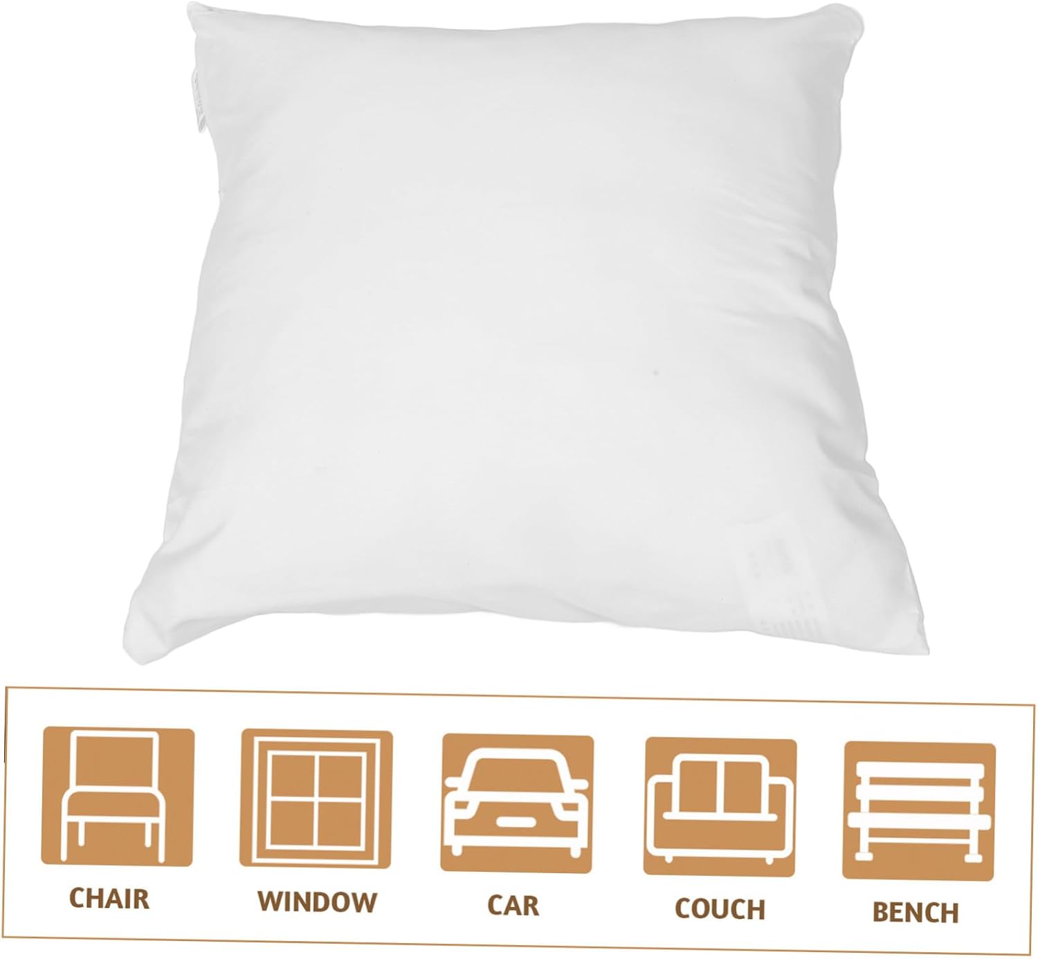 Ipetboom White Square Pillow Insert 28x28x8cm Pp Cotton Decorative Cushion