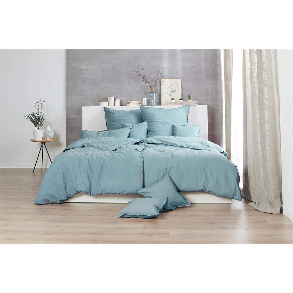 Thomas rinforzato di biancheria da letto stonewashed | 588 turchese – 135 X 200