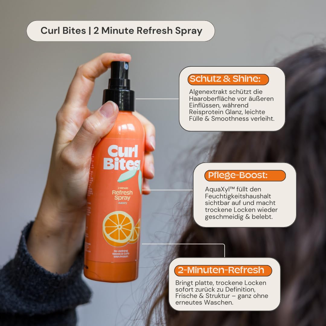 2 Minute Refresh Duo - perfekt aufeinander abgestimmtes Spray & Serum für sofortige Locken-Auffrischung - Refresh-System für frische, frizzfreie Wellen & Locken zwischen den Waschtagen