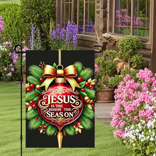 Image of BlissYard Christmas Christian Faith Garden Flag 12x18 Inch Polyester