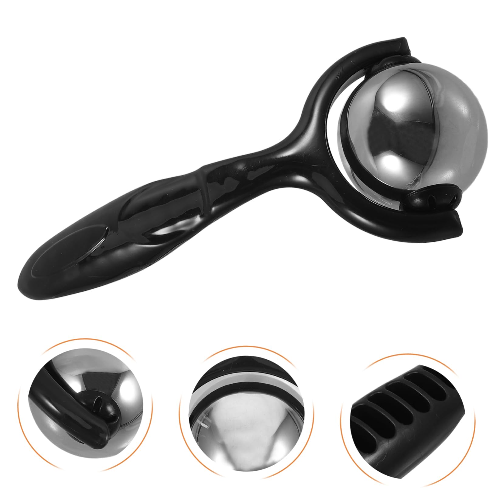 BESTYASH 5 Stück Face Guasha Tool Gesicht Rollen Werkzeug Heben Massagegerät Bildhauerei Falten Ball Rollkugel Für Kalte Massage Muskel Augenrolle Schwarz Nur