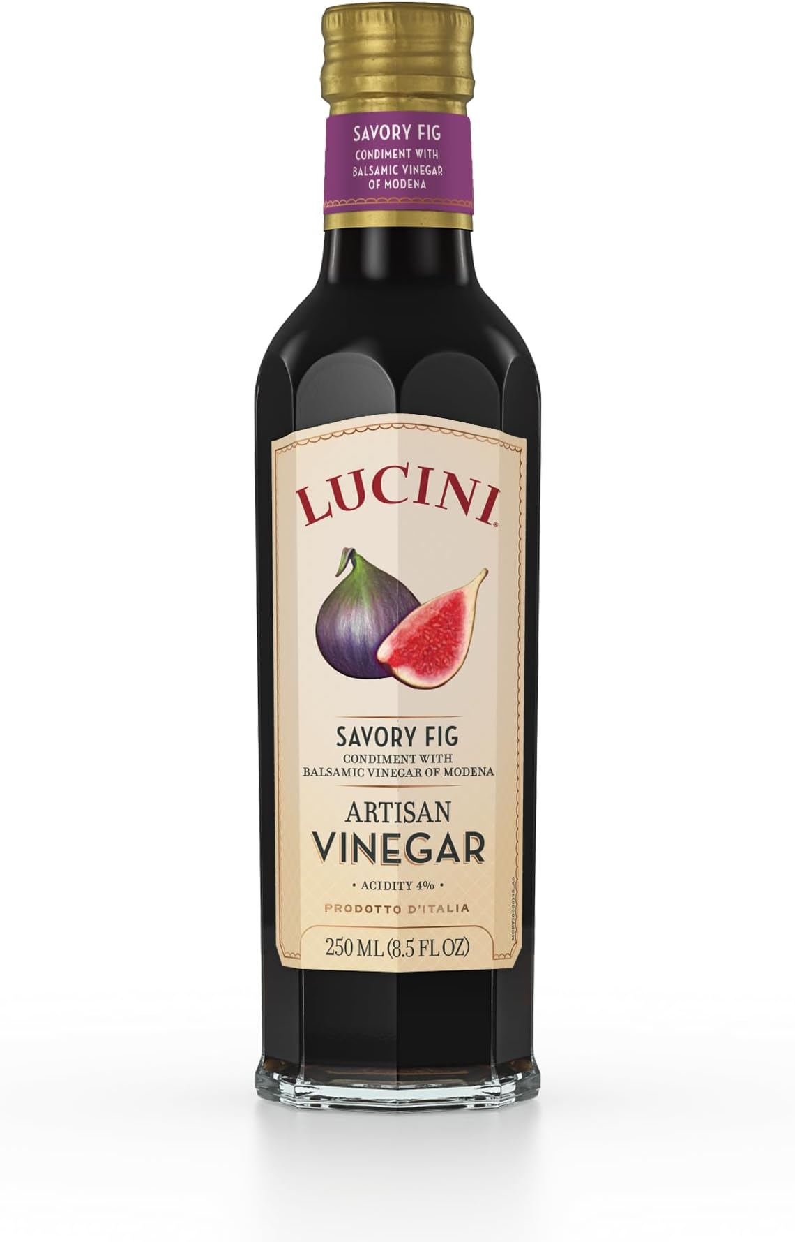 Italia Savory Fig Balsamico Artisan Vinegar â€“ Italian Balsamic Vinegar â€“ Aged Balsamic Vinegar from Modena Italy - Non-GMO Verified, Whole30 Approved, 250mL