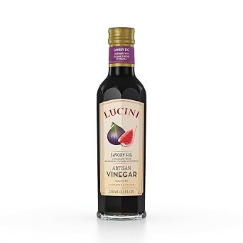 Lucini Italia Savory Fig Balsamico Artisan Vinegar a Italian Balsamic Vinegar a Aged Balsamic Vinegar from Modena Italy - Non-GMO Verified, Whole30 Approved, 250mL