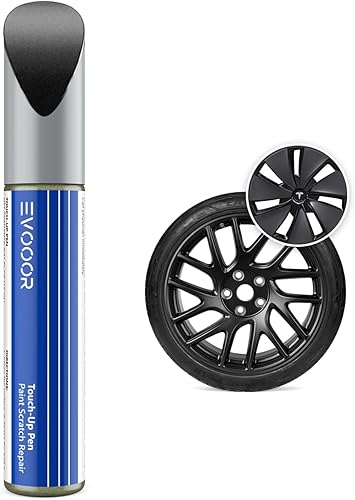 Miniatura 7 de Pintura de retoque de llantas para Tesla  Reparación de erupciones de bordillos de bricolaje con color a juego (pólvora) para modelo 3YSX