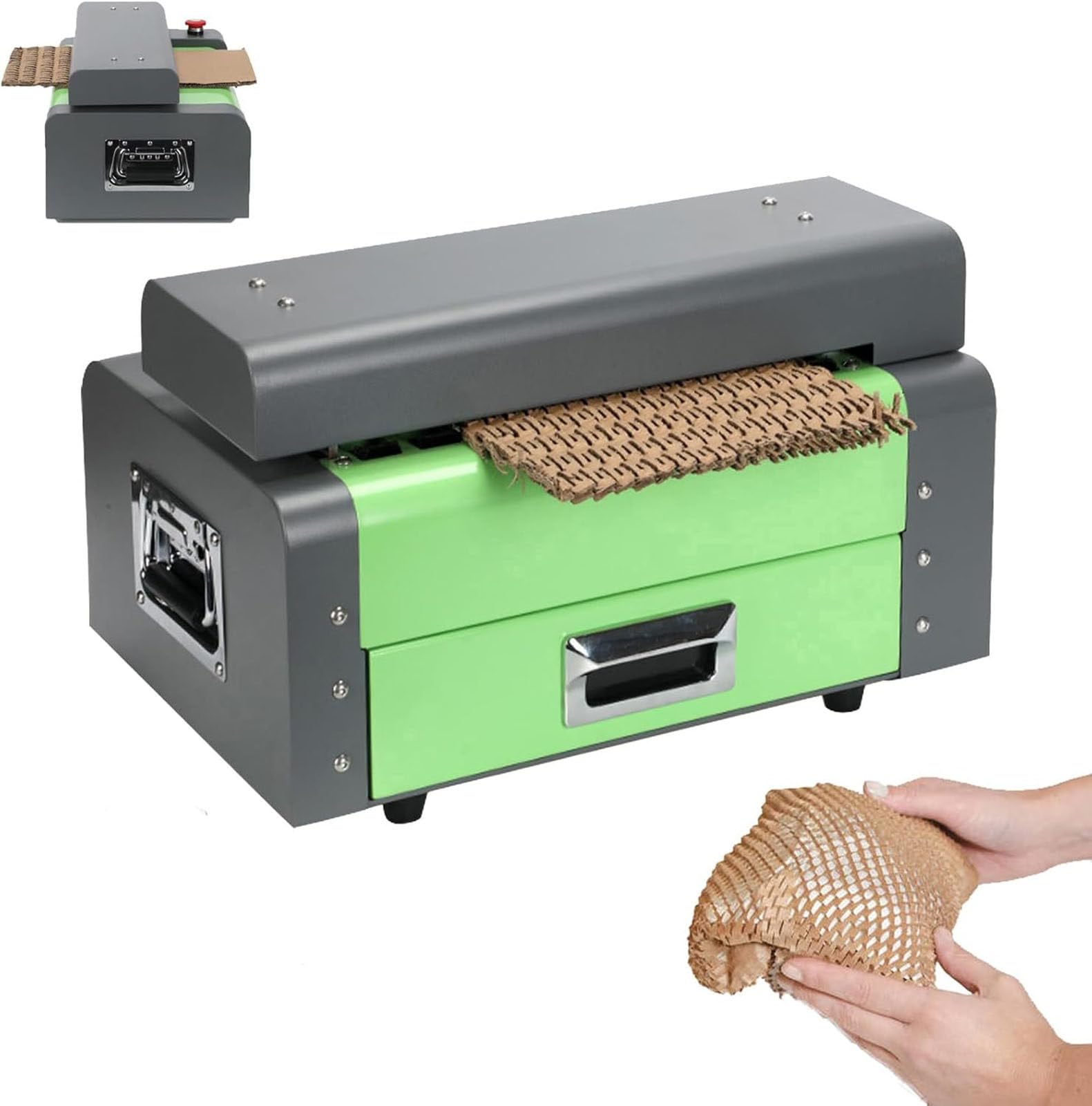 JXYQ Cardboard Shredder Machine, 325mm Automatic Carton Cutter with Rotary Switch, Commercial Shredding Speed 3m/min for Express Packaging