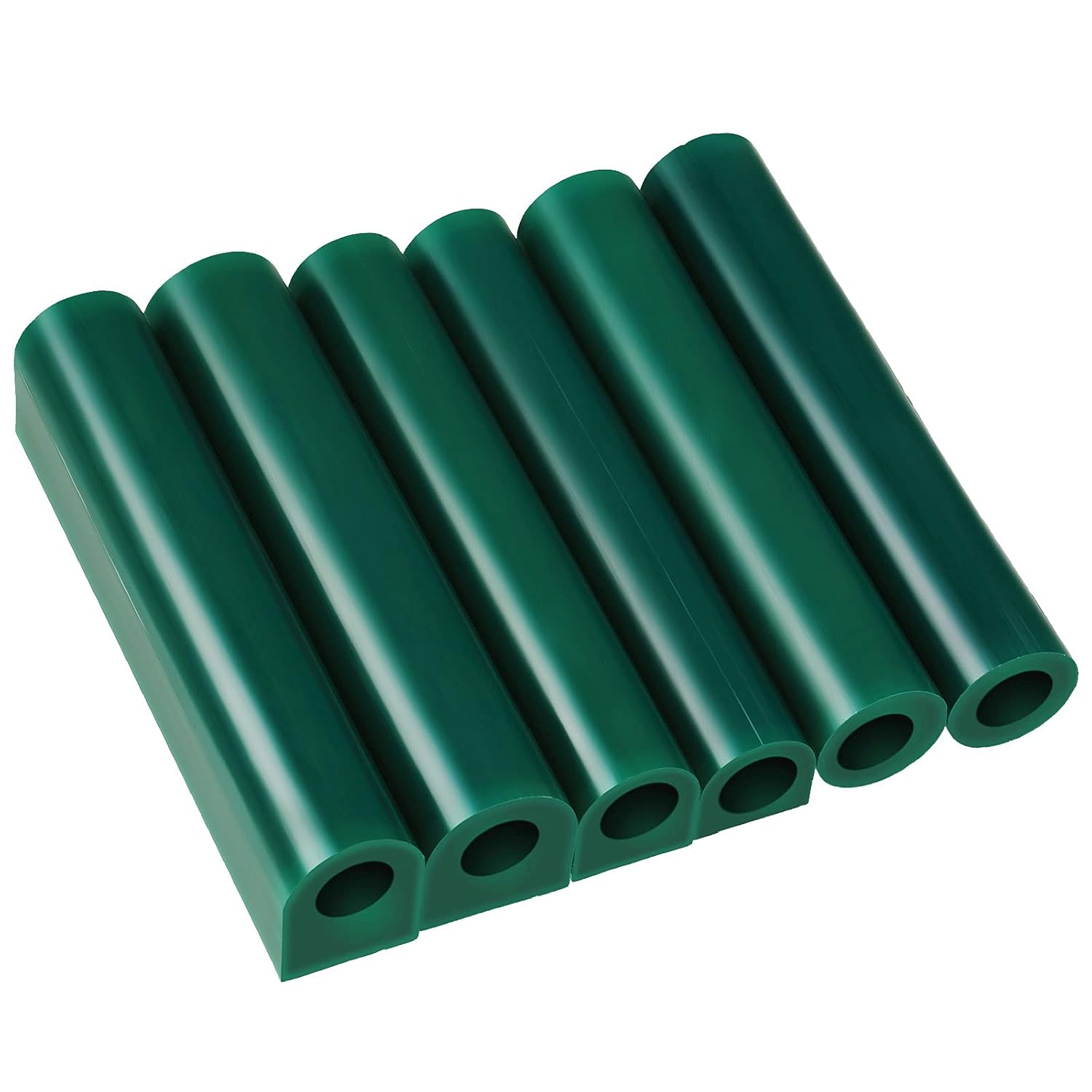 6 Pieces Carving Wax Ring Tube Green Ring Carving Wax Hole for Jewelry Casting Mold Kit, Different Sizes