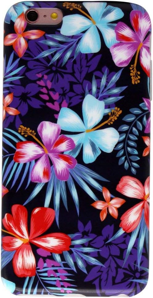 GOLINK iPhone 6 Plus Case for Girls/iPhone 6S Plus Matte Floral Series Slim-Fit Ultra-Thin Anti-Scratch Shock Proof Dust Proof Anti-Finger Print TPU Case for iPhone 6/6S Plus -Purple Hibiscus