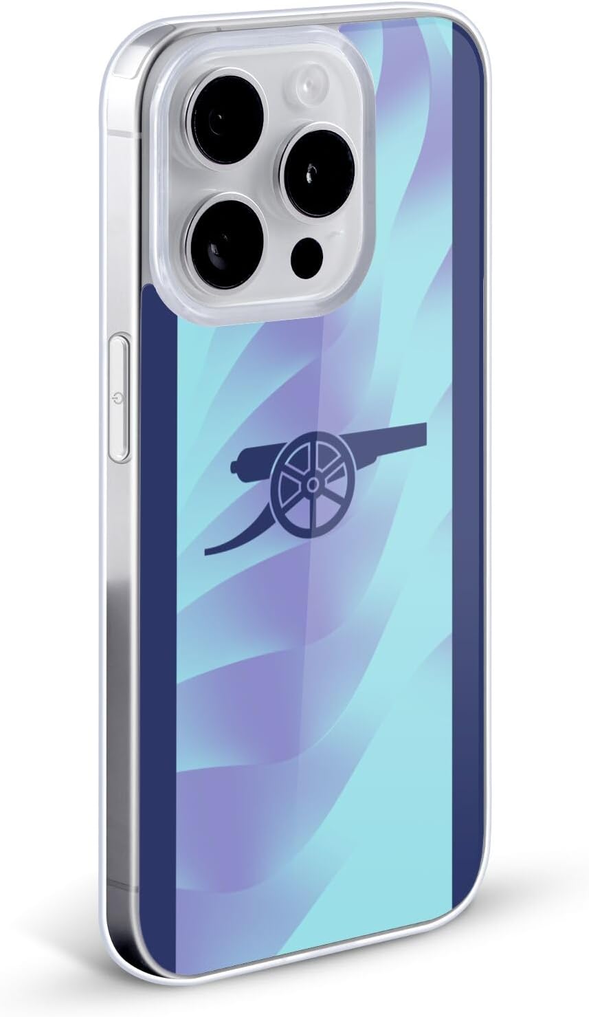 Head Case Designs Officially Licensed Arsenal FC Third 2024/25 Kit Gel Case [Military Grade Protection] Compatible with Apple iPhone 13