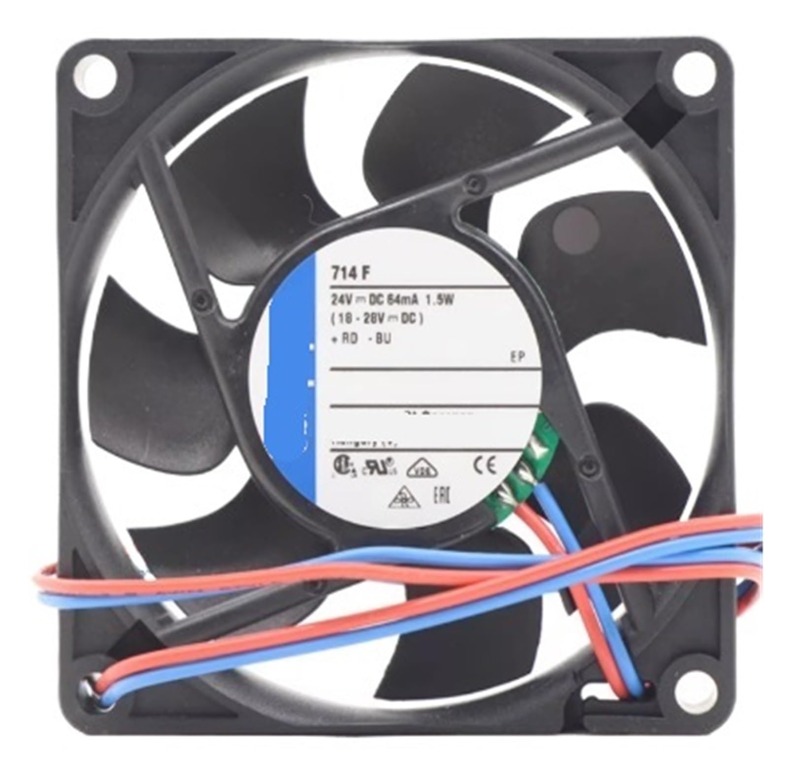 714F 24V DC 1.5W 0.064A 7015 70x70x15mm 7cm 44m3/h 5300RPM IP20 Cooling Fan