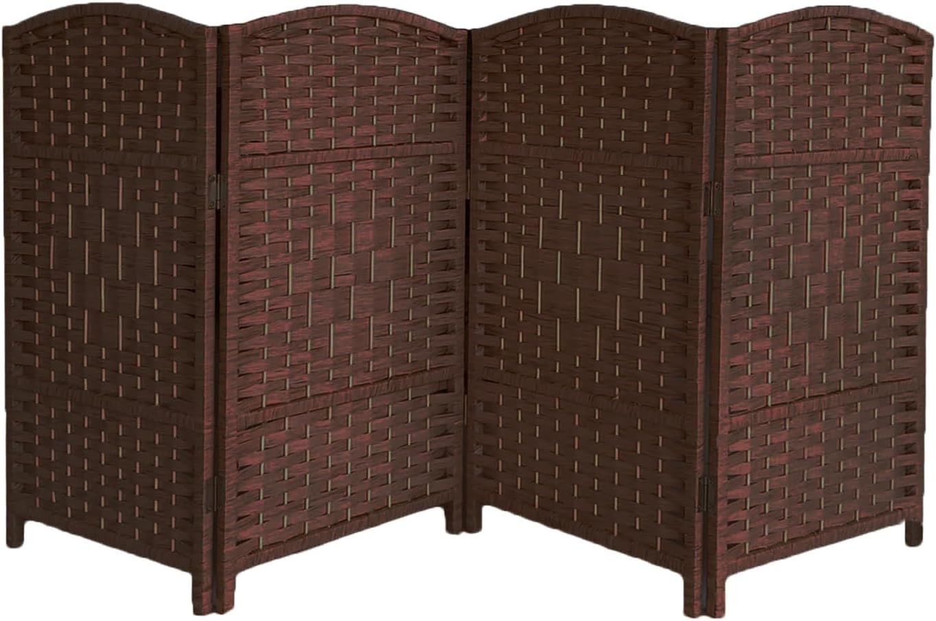 4/5/6 Panel Freestanding Partition Screen, Double-Hinge Room Suitable for Home Office Garden Patio(Color 1,60x30cm-4 Panels)